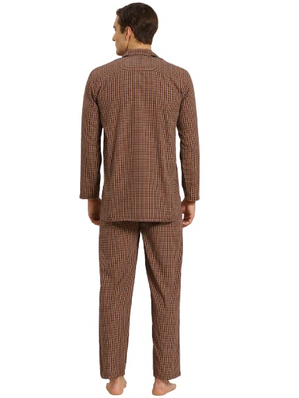 Image of SOJANYA (Since 1958 Men's Cotton Checked Nightsuit Set