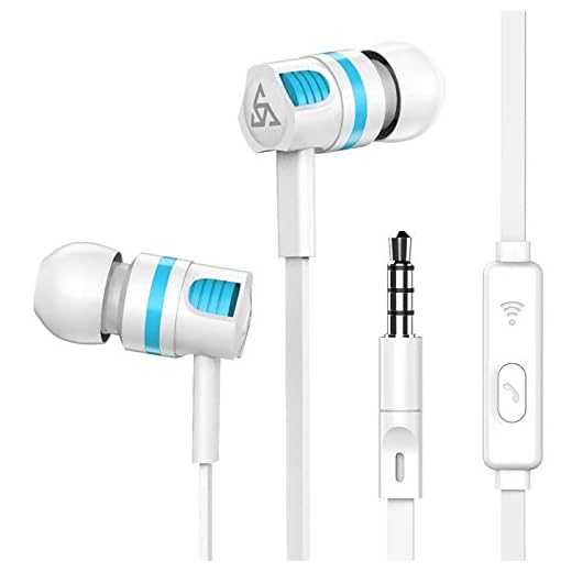 Jzzt ACD Super Bass stereo hörlurar med mikrofon för Samsung/Xiaomi mobiltelefon (vit hörlurar) (Color : White Earphone)