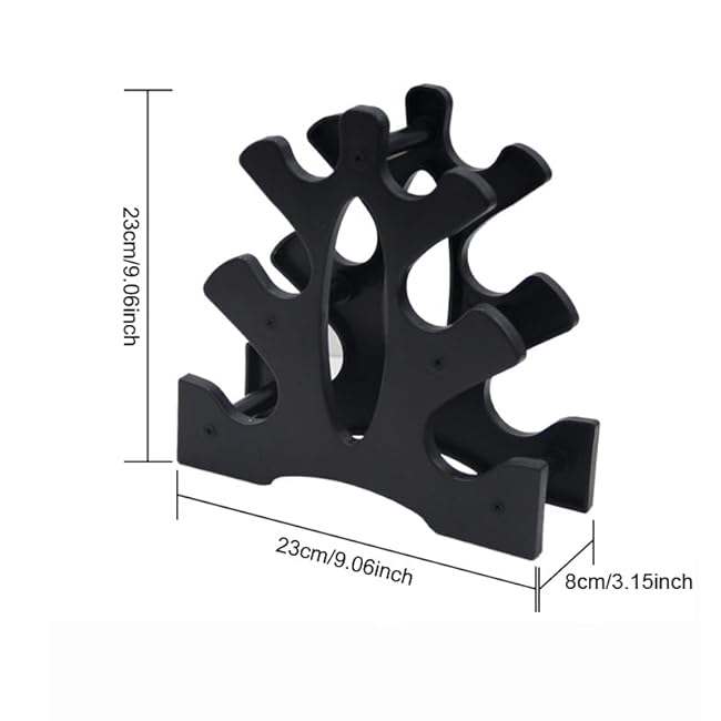 Neoprene Dumbbell Rack Hand Weights Bracket Display Storage Stand Organizer Lightweight Plastic Assemble 6 Position Holder for Hand Weight Dumbbells 1LB-15LBS Gym Fitness