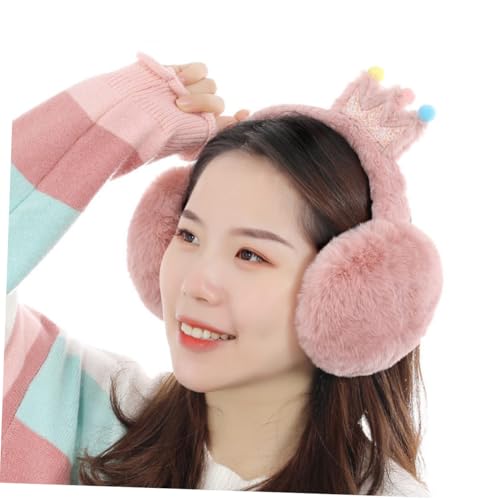 KESYOO S Winter Cartoon Crown Earmuff Lightweight Ear Warmers for Outdoor Cold Weather Thick Protective Cover for Boys Random Color4