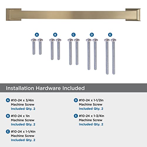 Image of Amerock | Appliance Pull | Golden Champagne | 12 inch (305 mm) Center to Center | Candler | 1 Pack | Drawer Pull | Drawer Handle | Cabinet Hardware