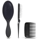 Wig Brushes for Synthetic Hair Wig Comb Set 3 Row Wire Brush Hair Extension Wire Loop 3 PCS