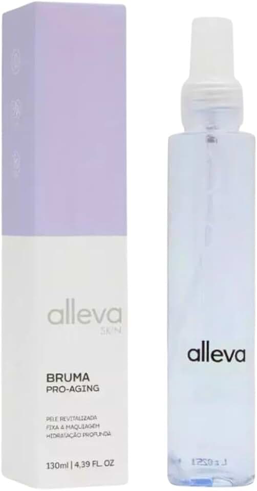 Bruma Facial Pro-Aging Alleva - Hidratação Profunda e Glow Natural - Spray Skincare Anti-Idade, 130ML