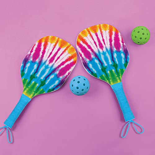 Make It Real 3C4G: Tie Dye 2 Person Pickleball Set - Play Pickleball Anywhere Your Heart Desires, Drawstring Dag Included, Three Cheers for Girls, Tween & Girls, Kids Ages 8+4