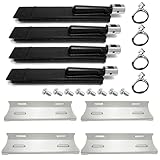 Tlhshuyu Stainless Steel Heat Plates, 4 Burner and Igniter Replacement Parts Kit for Master Forge BG179A BG1793B-A Gas Grill