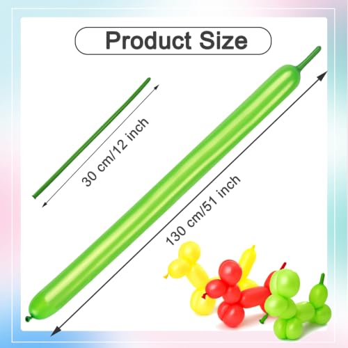 Image of 260 Balloons - Pearl Green Long Balloons for Animal Modeling & Party Decor