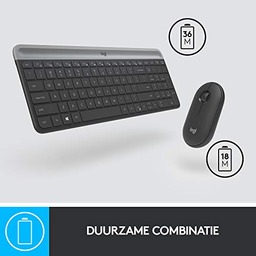 Logitech MK470 Slank Draadloze Toetsenbord en Muis Combi, Laag Profiel, Stille Toetsen, Lange Batterijduur, Plug & Play… - Afbeelding 6
