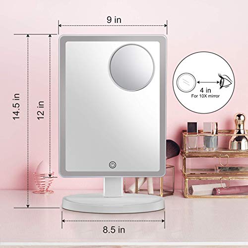 Espejo de maquillaje rectangular iluminado con 88 LED miniatura 5