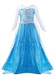 Importiert KABETY Mädchen Prinzessin Anna Kleid Schnee königin ELSA Kostüm Party Kleid,3 Jahre (Hersteller Größe:100) ,Blau