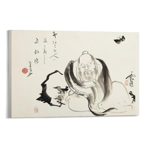 Impression toile Zhuangzi Dreaming of A Butterfly Ike Taiga 60x90