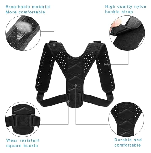 Correcteur de dos et corset de soutien réglable pour la posture - 4