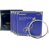 Violin Strings 4/4 Full Set with Leather Storage Pocket Replacement Medium Tension 5pcs e a d g Best Violin Strings Rich Tone Handcrafted for All Orchestras Young students and Musicians 4/4 Scale