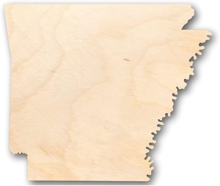 Unfinished Wood Arkansas Shape State Craft up to 46" DIY 16" / 3/4"