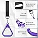 LadyRosian Trapeze Bar Swing Monkey Bars Hanging Ninja Rings Warrior Slackline Obstacle Course Kits for Kid Playground Equipment Accessories (Purple)