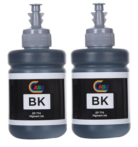 Image of ASV Refill Ink T7741 for Epson M100, M105, M200, L605, L655, L1455 Printers, Black 2 Bottle
