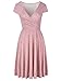 oxiuly Women's 2025 Maternity Clothes Nursing Dresses Fashion Pink Dot Cross V Neck Cap Sleeve Summer Casual Dress OX233 (Pink Dot, x_l)