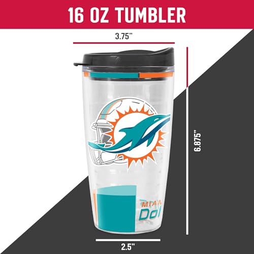 Image of Rico Industries NFL Football Double Wall Classic 16oz Or 20oz Tritan Tumbler W Lid