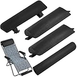 Set of 4 Zero Gravity Chair Cushion for Foot Rest Universal Armrest Padding Chair Pillow Headrest with Elastic Band for Outdoor Folding Antigravity Recliner Chair, Patio Lawn Lounge Chair Replacement