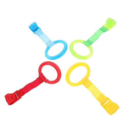 Toyvian Walking Assist Tools 8pcs Crib Hanging Pull Rings Baby Pull Rings for Playpen Safe
