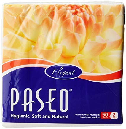 Paseo International Premium Luncheon Napkins, 50 Sheets 2 Ply - Pack of 4
