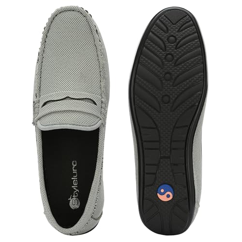 Image of Stylelure Eco Friendly & Light Weight Flexible Mesh Knit Loafers Driving Shoes for Men
