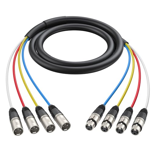 Cable Matters 4-Channel XLR Male to Female Snake Cable, 3ft