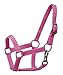 Showman Nylon Miniature Halter Mini Nickle Plated Hardware Throat Latch (Pink)