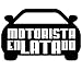 Custom Vinyl Pegatina Motero Motorista enlatado (Blanco)