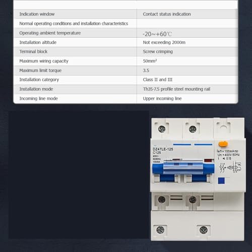 Protector de fugas DZ47LE con corte automático anti cortocircuito 3
