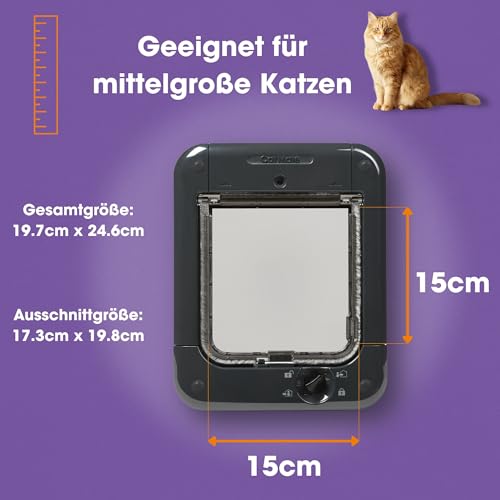 Cat Mate Mikrochip-Aktivierte Katzenklappe 360, Grau – Ansicht 3