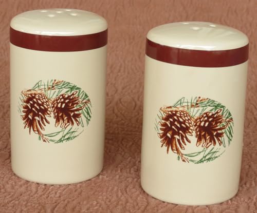 BLACK FOREST DECOR Pinecone Bough Salt & Pepper Shakers