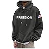Freedom Charlie Kirk Hoodies Sweatshirt Men Oversized Long Sleeve America Flag Pullover Turning Point Shirts XXL Grey