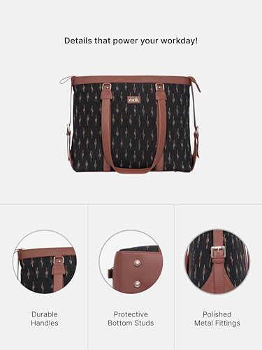 Image of ZOUK Office Bag | Stylish Bags for Office Use | Laptop Bag 15.6 inch | Stylish Tote for Office Use | Purse for Women | Vegan Leather Handbag | Daily & Travel Use |