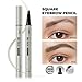 2 Pack Microblading Eyebrow Pen and Brow Tint for Women with Angled Brush & Dip to Effortlessly Create Natural Hair Like Brows, Waterproof Fast Eye Brow Makeup Pencil, Last All Day (Truffle)