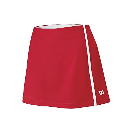 Wilson W Team RD Falda de Tenis, Mujer, Rojo, M