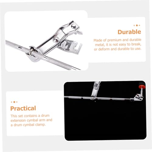 Abrazadera ajustable para extensión de batería con brazo para platillos y abrazadera universal, accesorio para hardware de percusión miniatura 3