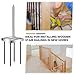 Shimeyao 4 Sets Newel Post Fastener Newel Post Mounting Kit Wood Handrail Installation Hardware Works on Finished Floors, Stairs, Ceramic Tile and Concrete, Rectangular
