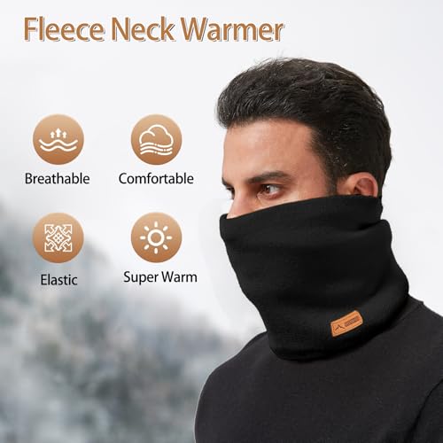 Neck Warmer Gaiter for Men Women,Winter Soft Thick Warm Fleece Lined Face Ski Mask Scarf Cold Weather Running2