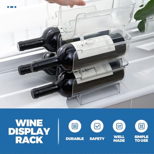 Soporte transparente para 2 botellas de vino apilable miniatura 4