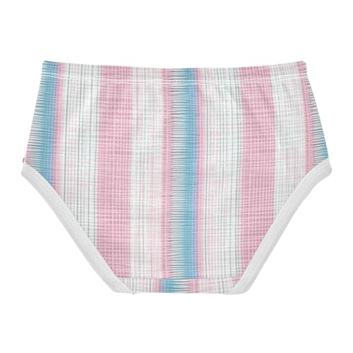 Girls' Organic Cotton Panties Organic Underpants for Toddler Pastel Striped Pattern2