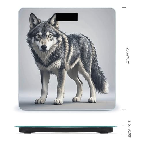 Báscula Digital de Baño Cute Wolf con Pantalla LCD miniatura 2