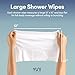 YUNI Beauty Large Body Wipes, Peppermint Citrus, 12 Count, Compostable, Biodegradable, No Rinse Body Cleanser, On-the-Go Shower Alternative