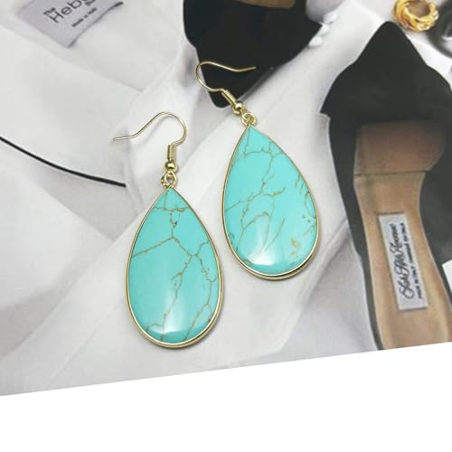 Turquoise Earrings, Gold Dangle Earrings for Women, Boho Earrings for Womens Western Jewelry, December Birthstone Earrings for Her2