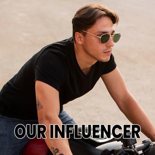 Image of DUCO Retro Round Polarized UV400 Sunglasses for Men Women Vintage Polarized Sun Glasses Classic Vintage Shades DC3048