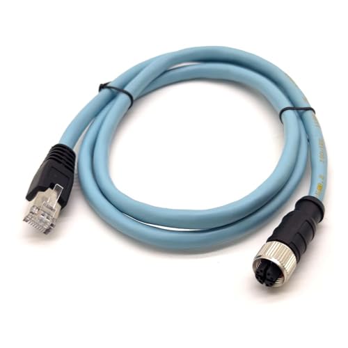 Cable Ethernet Industrial Cat7 1 m M12 a RJ45 miniatura 3