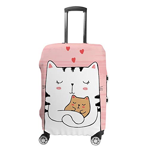 Housse de protection bagage lavable avec motif chat de voyage