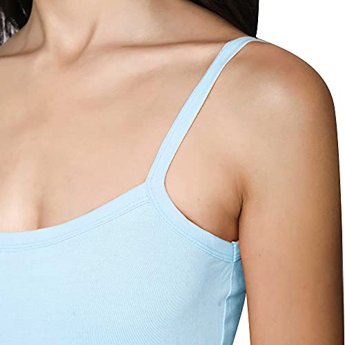 Image of Good Connection Women's Spaghetti Straps Plain Cotton Camisole Slip Seamless Tank Top