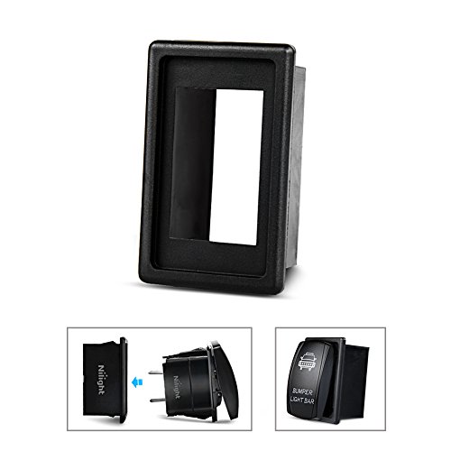 Image of Nilight LED Light Bar Rocker Switch Holder Panel Switch Holder Housing Kit ABS Plastic Black Automotive Mount Toggle Switch Housing,1PCS Switch Panel (90011A)