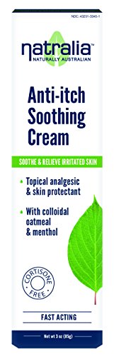 Natralia Anti-Itch Soothing Cream, Oatmeal and Menthol, 3 Ounce