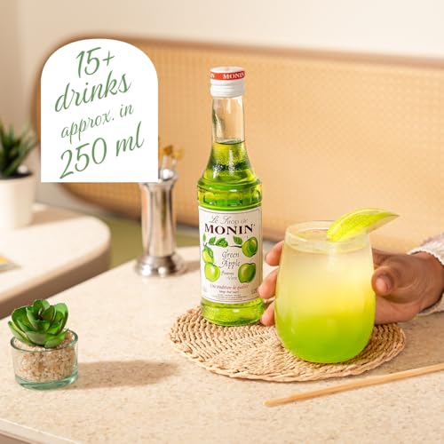 Image of Monin Green Apple Syrup|Cocktails and Mocktails |Pack of 1 (250 ml)